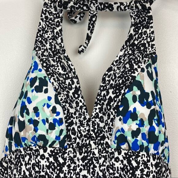 NWT * SPLENDID One Piece Halter Swimsuit in Tropic Spots One - Picture 8 of 13